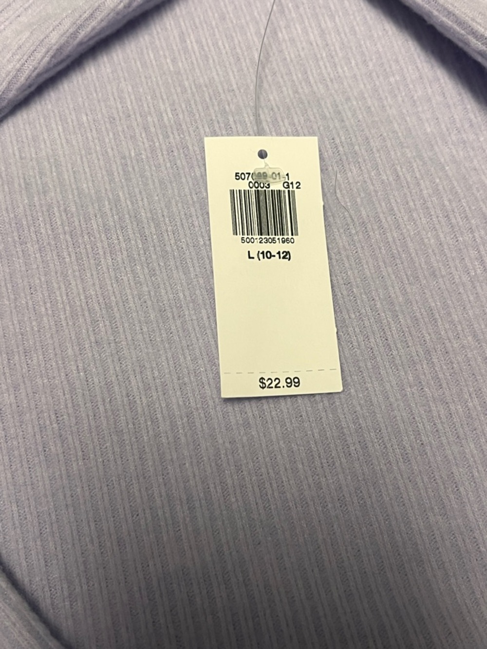 Old Navy Lilac Ribbed Pullover Hoodie - Picture 4 of 5